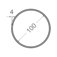 Алюминиевая труба круглая Ø100мм S4мм (без покрытия)